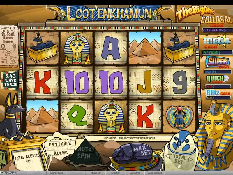 Loot'EnKhamun bwin.party Slot Game released in   - Free Spins