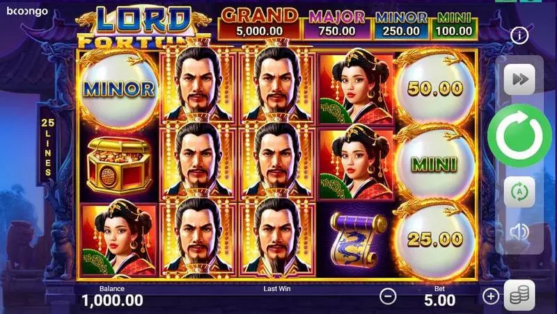 Lord Fortune Booongo Slot Game released in February 2021 - Free Spins