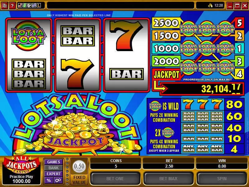 Lots A Loot Microgaming Slot Game released in   - 