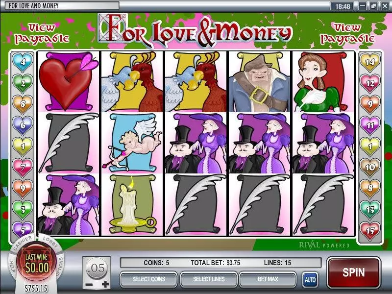Love and Money Rival Slot Game released in   - Free Spins