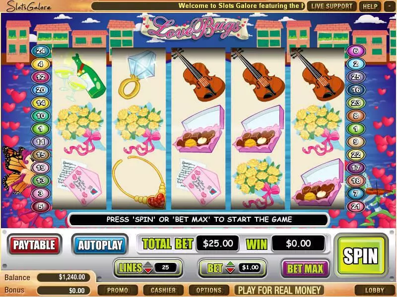 Love Bugs WGS Technology Slot Game released in November 2009 - Free Spins