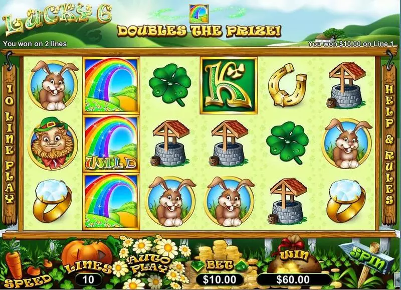Lucky 6 RTG Slot Game released in December 2015 - Free Spins
