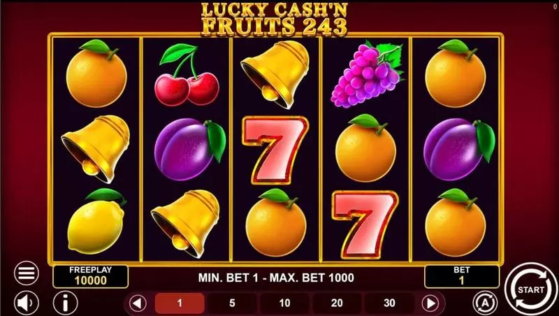LUCKY CASH'N FRUITS 243 1Spin4Win Slot Game released in May 2024 - 
