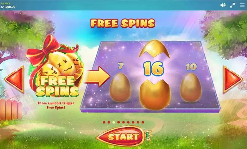 Lucky Easter Red Tiger Gaming Slot Game released in March 2017 - Free Spins