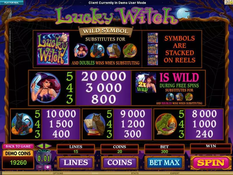 Lucky Witch Microgaming Slot Game released in   - Free Spins