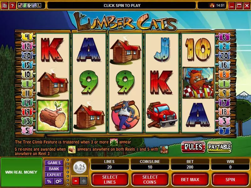 Lumber Cats Microgaming Slot Game released in   - Second Screen Game