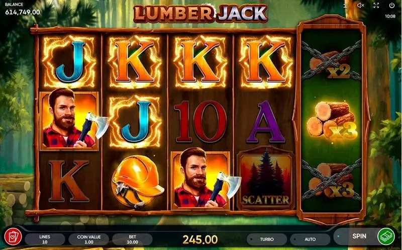 Lumber Jack Endorphina Slot Game released in May 2020 - Multipliers