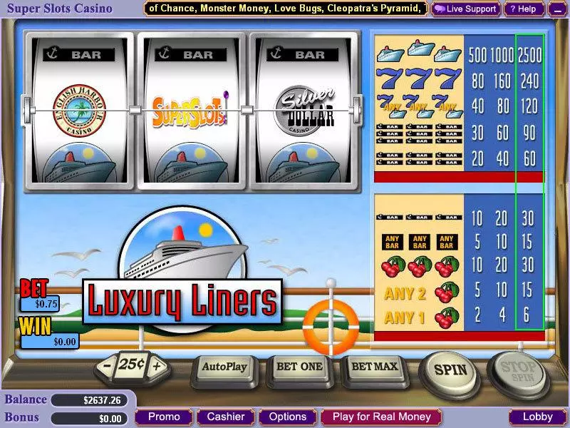 Luxury Liners WGS Technology Slot Game released in   - 