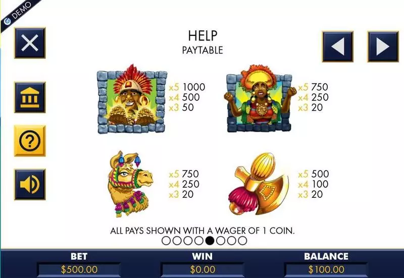 Machu Picchu Gold Genesis Slot Game released in February 2016 - Free Spins
