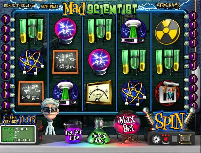 Mad Scientist BetSoft Slot Game released in   - Second Screen Game