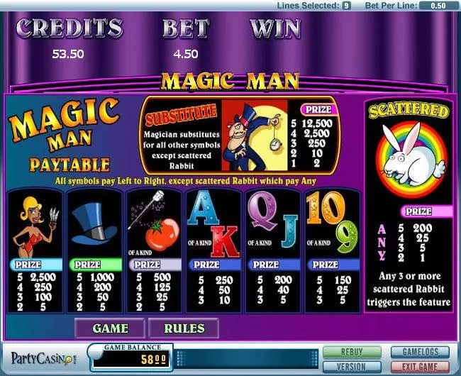 Magic Man bwin.party Slot Game released in   - Second Screen Game