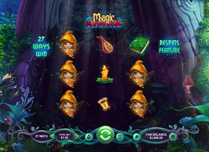 Magic Mashroom RTG Slot Game released in November 2019 - Re-Spin