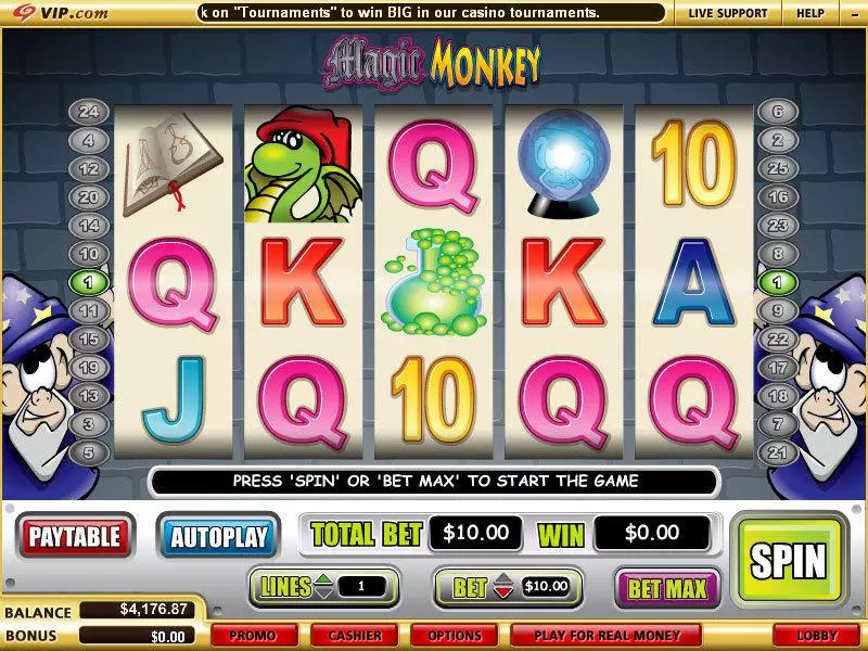 Magic Monkey WGS Technology Slot Game released in October 2008 - Free Spins