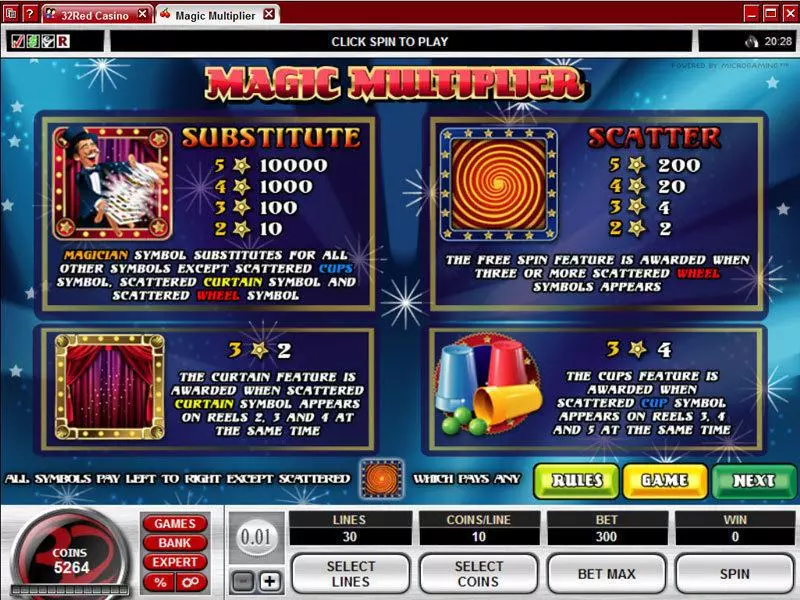 Magic Multiplier Microgaming Slot Game released in   - Free Spins