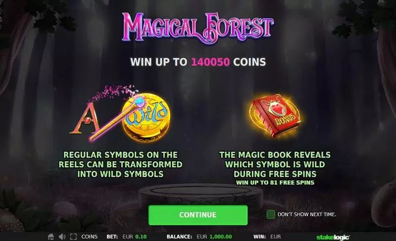 Magical Forest StakeLogic Slot Game released in February 2018 - Free Spins