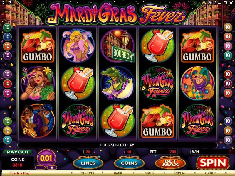 Mardi Gras Fever Microgaming Slot Game released in   - Free Spins