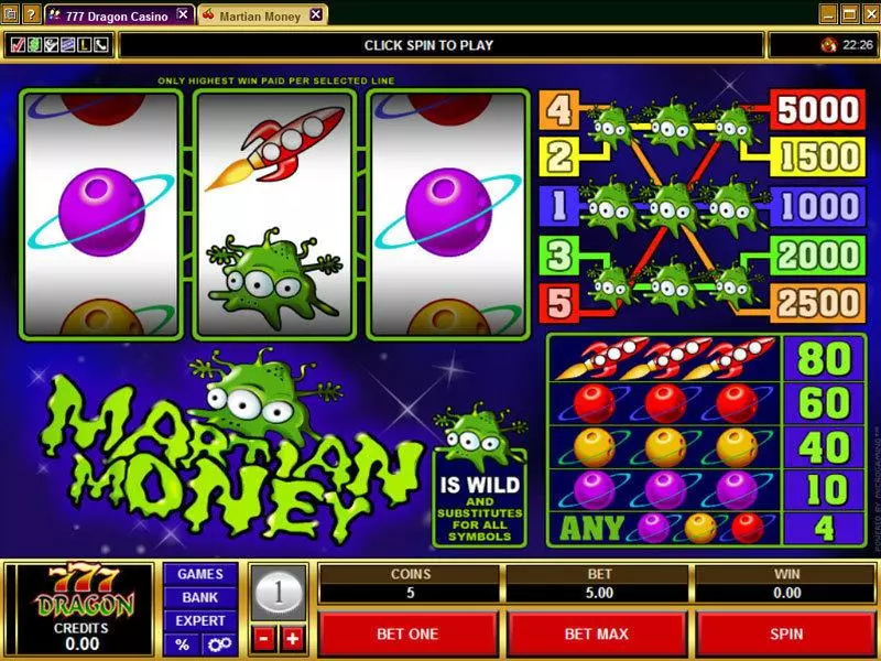 Martian Money Microgaming Slot Game released in   - 