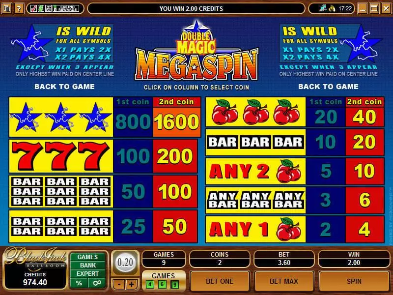 Mega Spin - Double Magic Microgaming Slot Game released in   - 