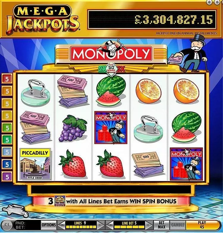 MegaJackpots Monopoly Pass Go IGT Slot Game released in   - Pick a Box
