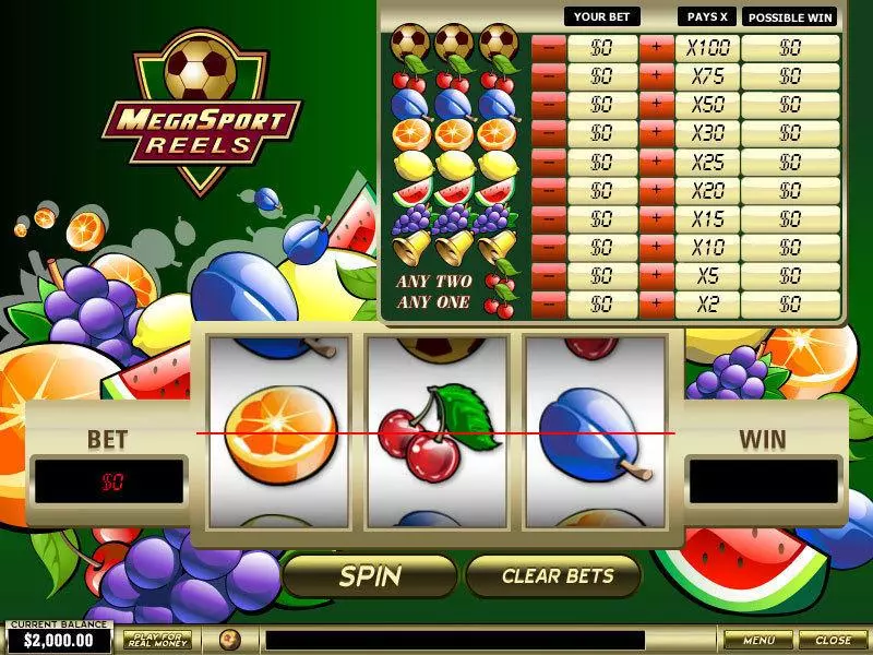 MegaSport Reels PlayTech Slot Game released in   - 