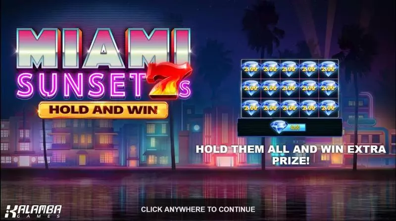 Miami Sunset 7s Hold and Win Kalamba Games Slot Game released in April 2024 - Hold and Win