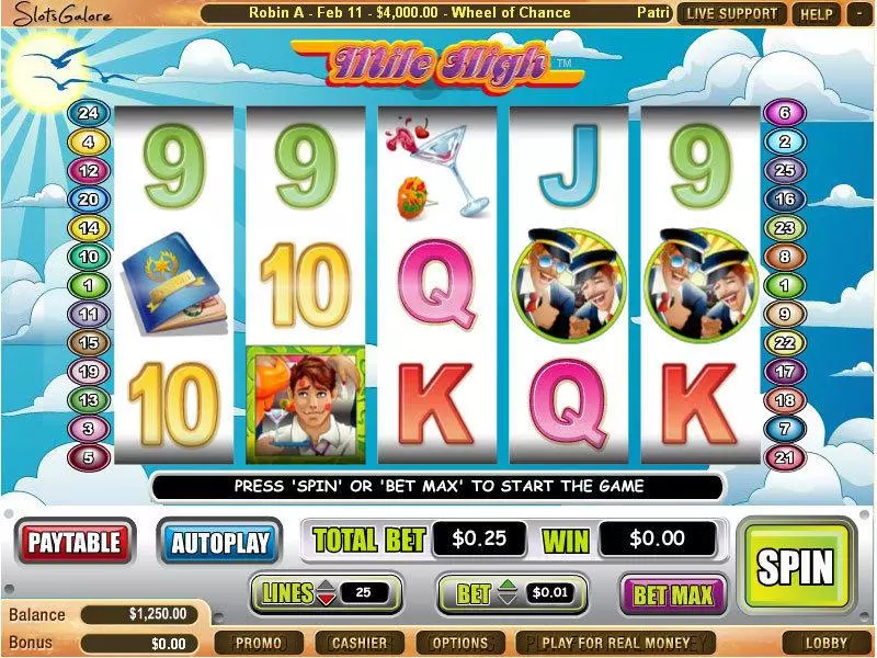 Mile High WGS Technology Slot Game released in January 2011 - Free Spins