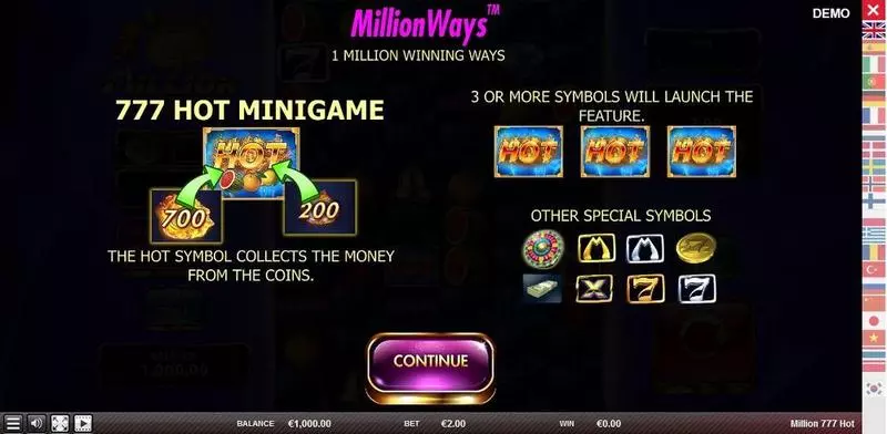 Million 777 Hot Red Rake Gaming Slot Game released in November 2023 - Free Spins
