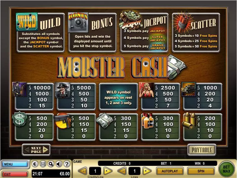 Mobster Cash GTECH Slot Game released in   - Free Spins