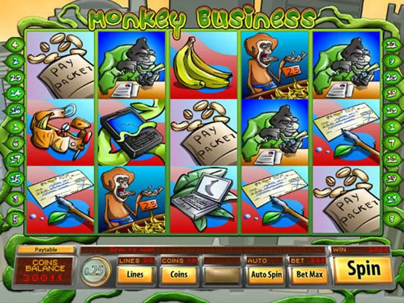 Monkey Business Mazooma Slot Game released in   - 