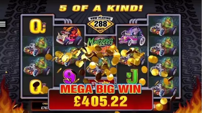 Monster Wheels Microgaming Slot Game released in October 2017 - Free Spins