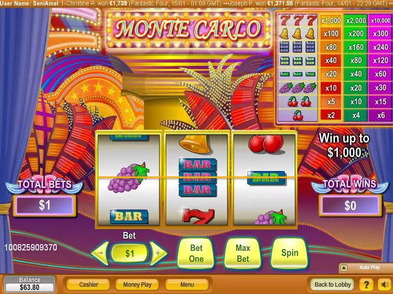 Monte Carlo NeoGames Slot Game released in   - 