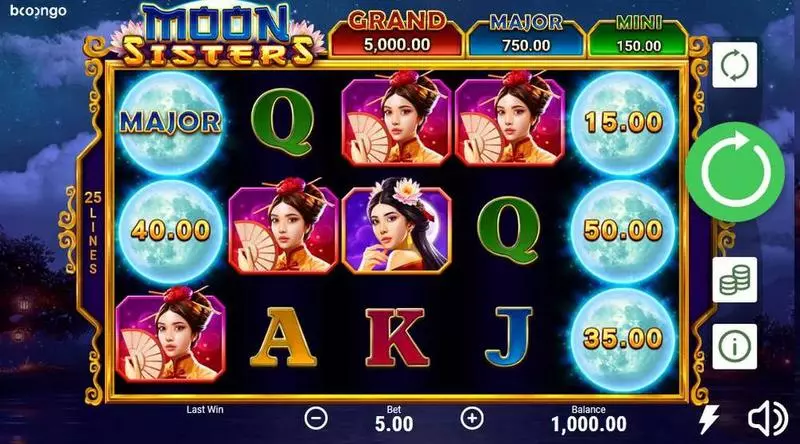 Moon Sisters Booongo Slot Game released in May 2020 - Free Spins
