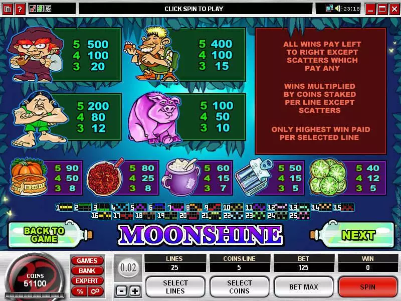 Moonshine Microgaming Slot Game released in   - Free Spins