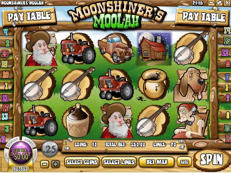 Moonshiners Moolah Rival Slot Game released in May 2012 - Second Screen Game