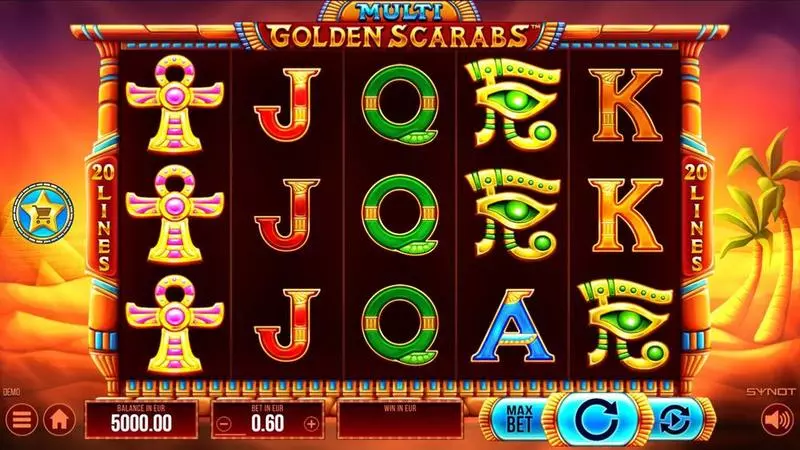 Multi Golden Scarab Synot Games Slot Game released in December 2023 - Free Spins
