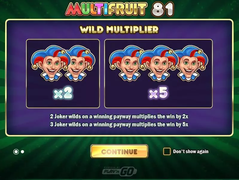 Multifruit 81 Play'n GO Slot Game released in May 2017 - 
