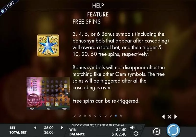 Mysterious Gems Genesis Slot Game released in October 2017 - Free Spins