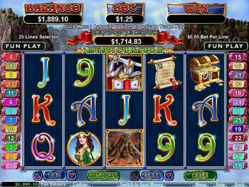 Mystic Dragon RTG Slot Game released in June 2009 - Free Spins
