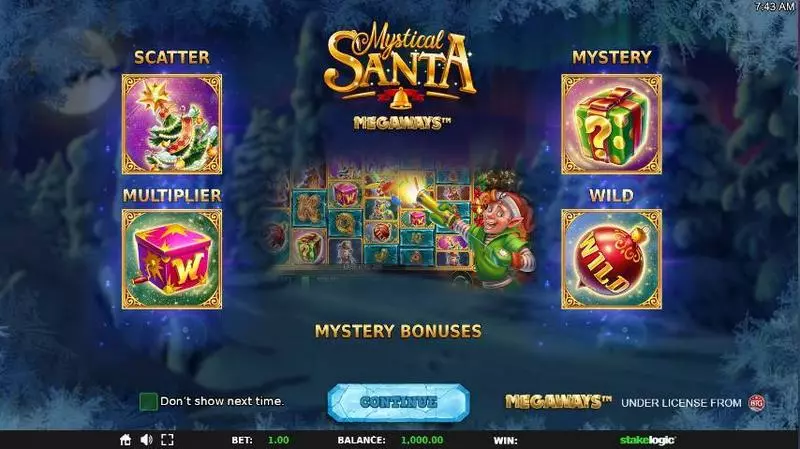 Mystical Santa Megaways StakeLogic Slot Game released in December 2019 - Free Spins