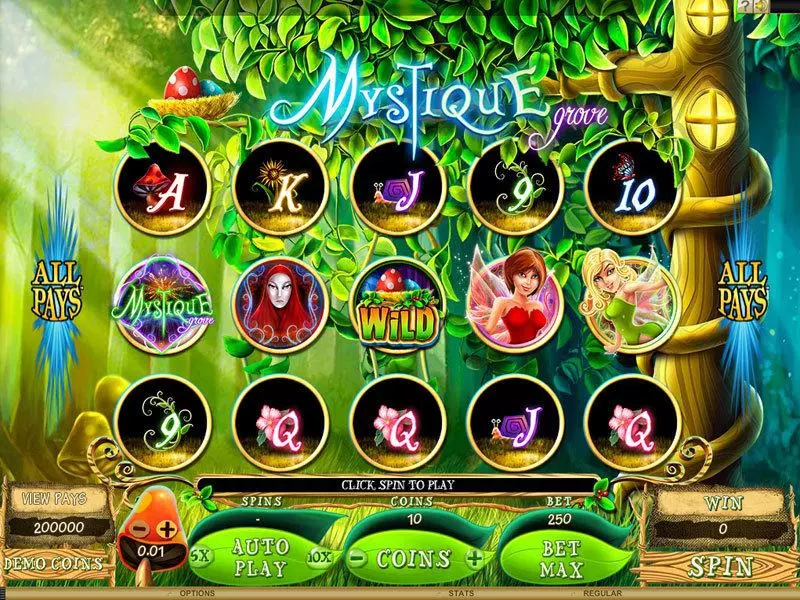 Mystique Grove Genesis Slot Game released in April 2012 - Second Screen Game
