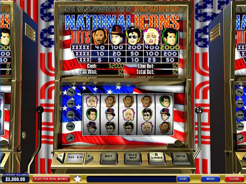 National Icons PlayTech Slot Game released in   - 