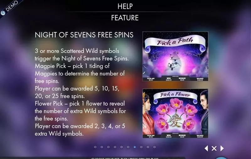 Night of Sevens Genesis Slot Game released in August 2017 - Free Spins