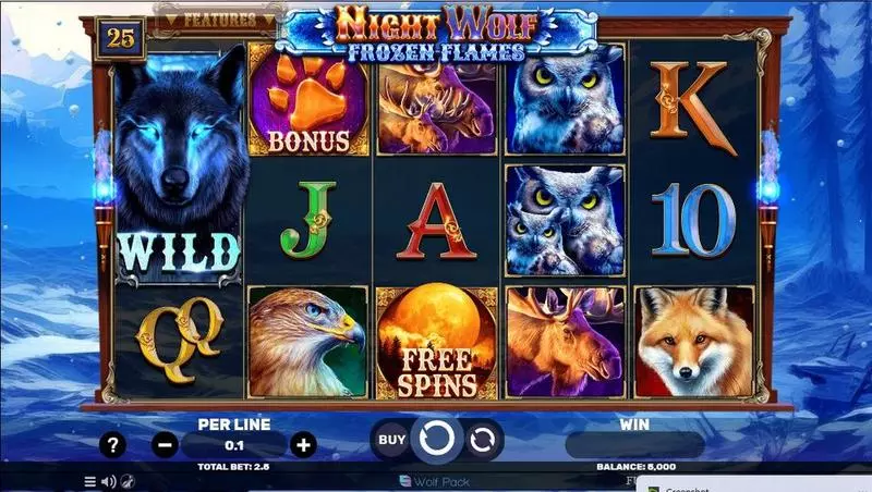 Night Wolf – Frozen Flames Spinomenal Slot Game released in February 2024 - Free Spins