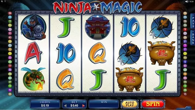 Ninja Magic Microgaming Slot Game released in June 2016 - Free Spins
