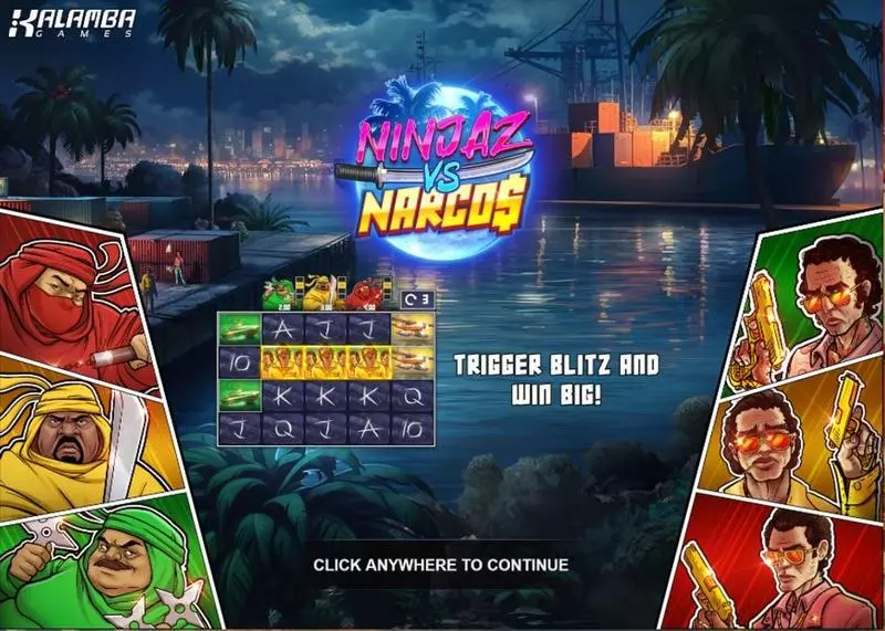 Ninjaz vs Narcos Kalamba Games Slot Game released in January 2024 - Buy Feature