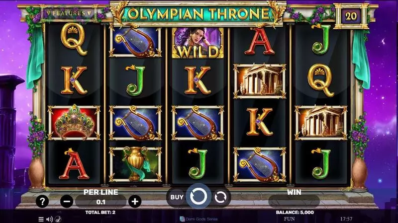 Olympian Throne Spinomenal Slot Game released in July 2024 - Free Spins