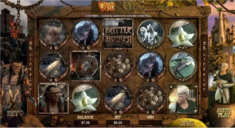 Orc vs Elf RTG Slot Game released in December 2013 - Free Spins