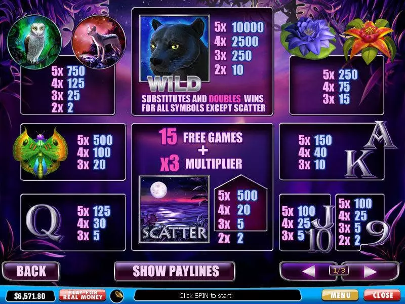 Panther Moon PlayTech Slot Game released in   - Free Spins