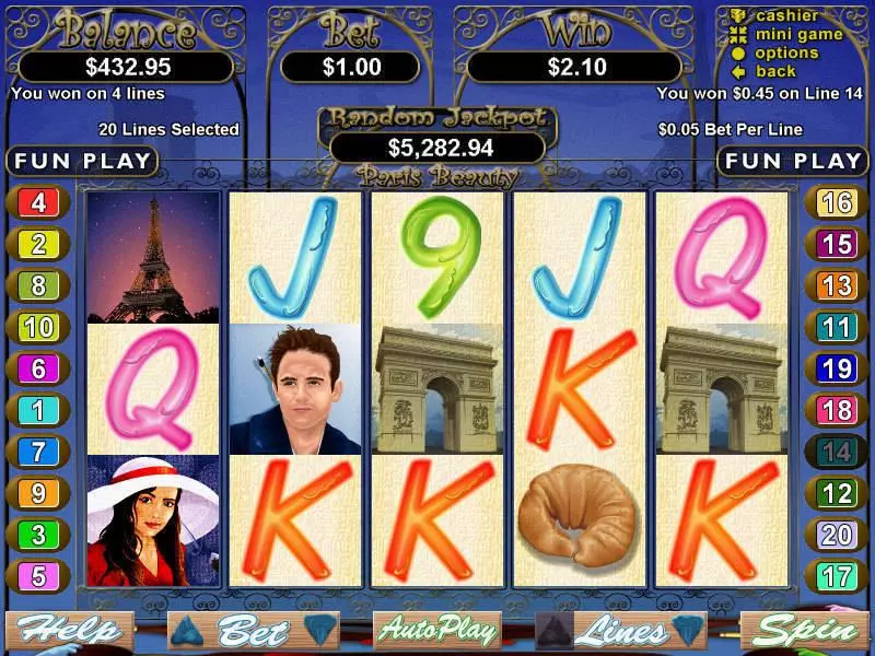 Paris Beauty RTG Slot Game released in   - Free Spins