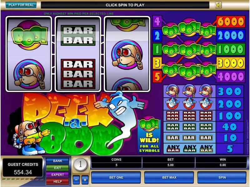 Peek-A-Boo Microgaming Slot Game released in   - 